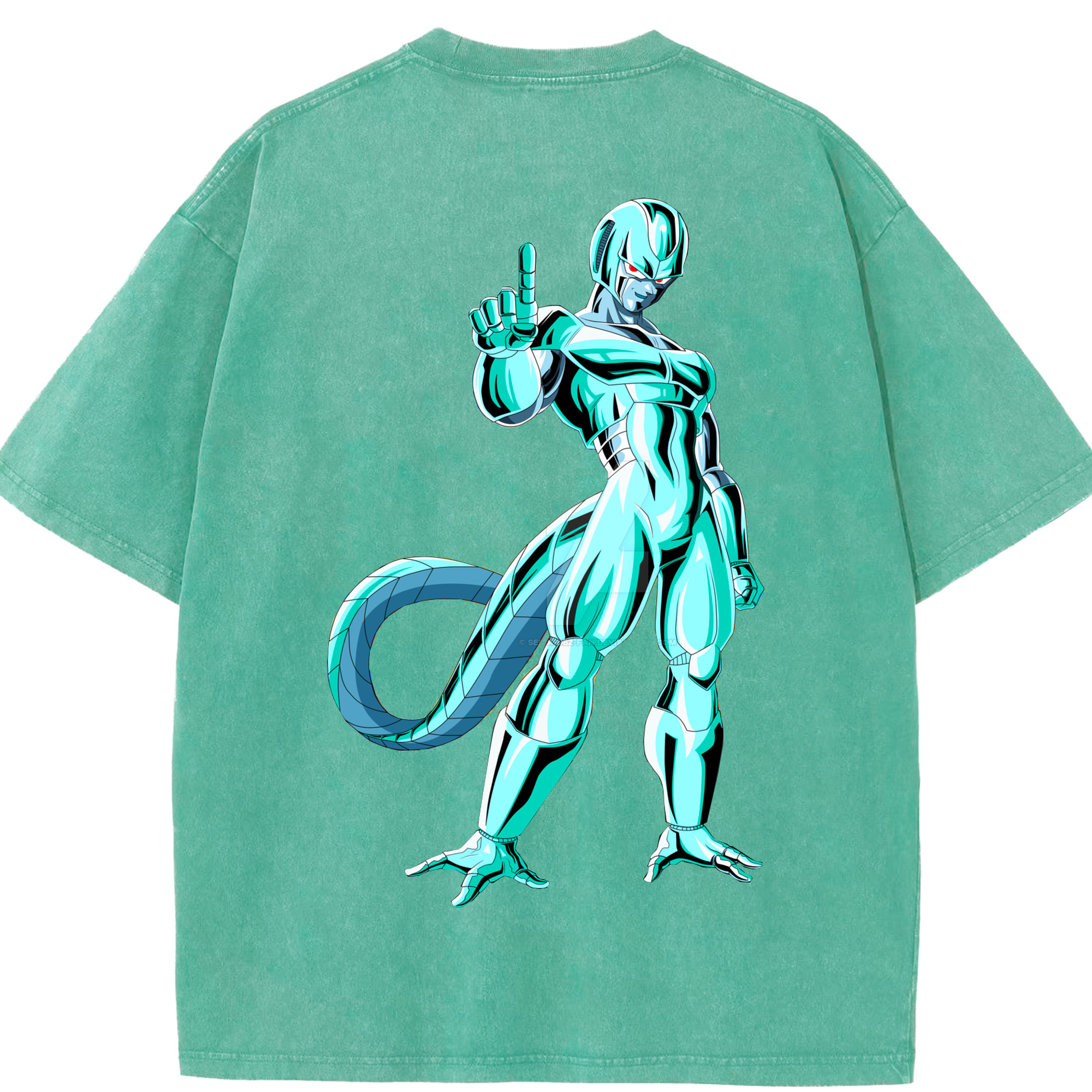 （画像用） ドラゴンボール クウラ DRAGON BALL Cooler Coora 綿100% ヴィンテージ風 半袖Tシャツ（背面プリント）